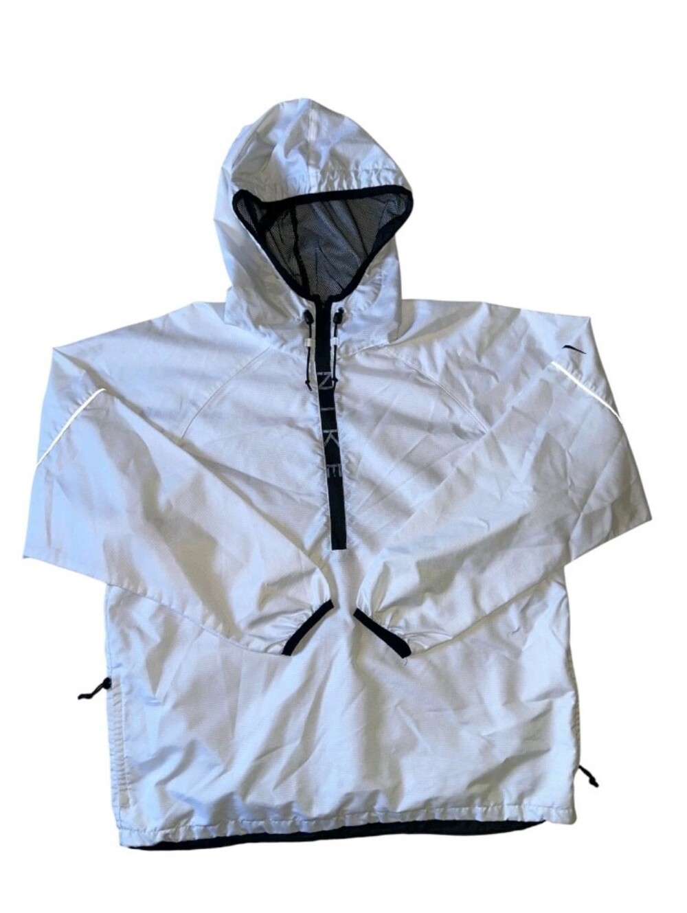 Rare Vintage Y2K Nike Half Zip Anorak Windbreaker Jacket White Label Men's  L